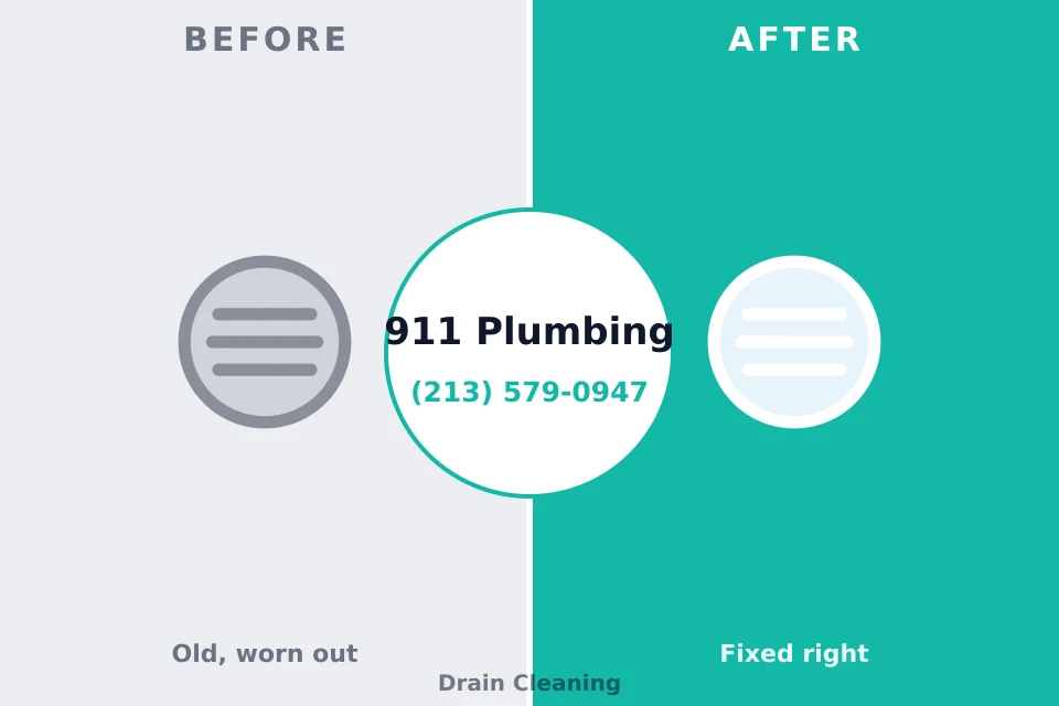 Before and after: plumbing company Morgan's Point Resort, TX